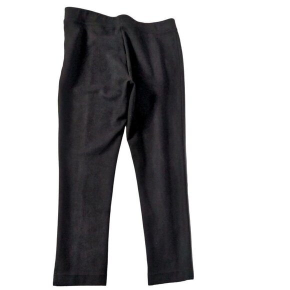 Andrew Marc Women's Faux Suede Pull On Straight Leg Pants Size XL Solid Black - Picture 3 of 6
